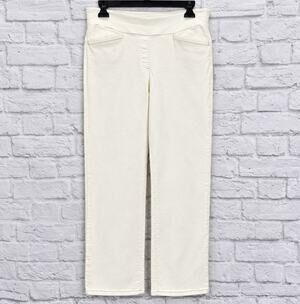 Spartina 449 Maren Pull On Pants Size S Cream Buttercream Straight